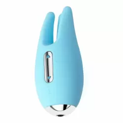 Вибростимулятор Svakon Cookie с подвижными тентаклями - голубой