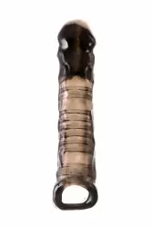 Увеличивающая насадка на пенис TOYFA XLover с подхватом мошонки – серый