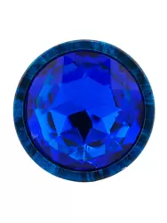 Анальная пробка Kanikule, с ограничителем в форме кристалла, размер S, синяя