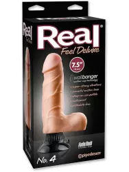 Вибромассажер с мошонкой Real Feel Deluxe №4 – 7,5 телесный