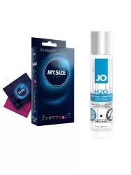 Набор для пар: Презервативы My.Size 64 - 10 шт. и Лубрикант на водной основе JO H2O Original, 30 мл