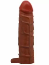 Реалистичная насадка-удлинитель Baile Kaile, с подхватом мошонки, ТПР, 15 см