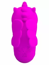 Вакуумный мини-стимулятор клитора Baile Magic Unicorn, на палец, 7,5 см, 10 режимов, в форме единорога, пурпурный