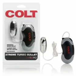 Вибропуля с пультом управления Calexotics Colt Xtreme Turbo Bullet – серебристый