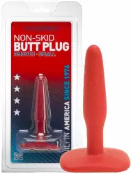 Тонкая малая анальная пробка Slim Small – красная	