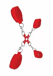 Крестообразные наручники (оковы, фиксаторы) для рук и ног Velcro hand and leg cuffs