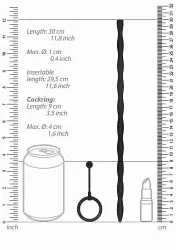 Стимулятор уретры с кольцом на головку Silicone Plug & Cock Ring Set