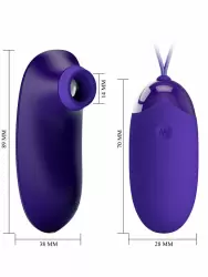 Женский набор Baile Orthus-Youth: Вакуумный стимулятор клитора и виброяйцо, с пультом Д/У, 12 режимов, силикон