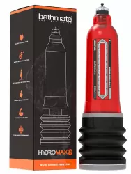 Гидропомпа Bathmate Hydromax8 brilliant, для мужчин с размером до 21 см, красная