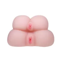 Мастурбатор две вагины и анус Passion Lady Twins Ass с двойной вибрацией и голосовым сопровождением – телесный