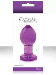 Средняя анальная пробка Crystal Premium Glass - Purple