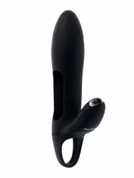 Двойная вибронасадка на пенис Evolved Nautilus, 15,2 см, 7 режимов, с пультом Д/У, силикон, черный