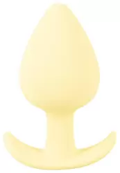 Мини-анальная пробка Cuties, силикон, для новичков, жёлтая