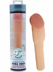 Вибрирующая насадка-удлинитель Xtra Thick 4 - телесный