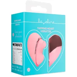 Клиторальный вибратор в форме сердца Shots Toys Tapping Heart Vibrator с функцией пульсации, 10 режимов вибрации, перезаряжаемый, розовый