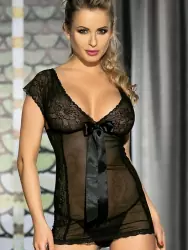 Очаровательная сорочка Caprice Eloisa – черный, L/XL