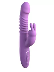 Изогнутый вибратор-кролик Pipedream Her Thrusting Silicone Rabbit, 24 см, с поступательными движениями, вращением, нагревом
