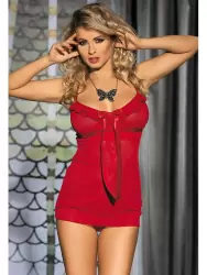 Коротенькая сорочка Caprice Gina – красный, L/XL