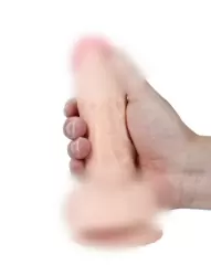 Реалистичный фаллоимитатор Real Basic Toy с присоской 17,5см - телесный