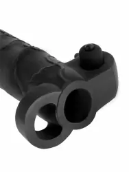 Реалистичная вибронасадка удлинитель Pipedream Vibrating Real Feel 2 Extension, 16,5 см, черный