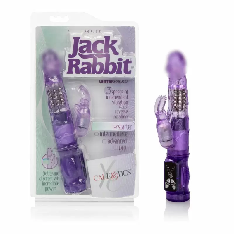 Элегантный вибратор-кролик Petite Jack Rabbit, 21,5 см, ТПР, фиолетовый
