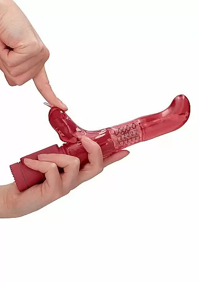 Вибратор кролик Rotating Dolphin - красный