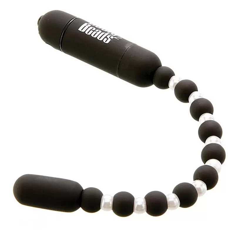 Анальная вибро-цепочка BMS Booty Beads – черная