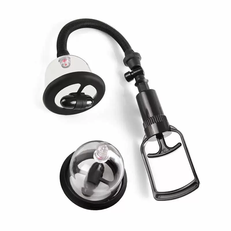 Вакуумные помпы для сосков Deluxe Vibrating Nipple Pleasure Cups с вибрацией - прозрачный