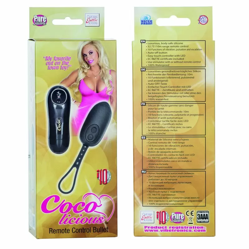 Вибропуля с дистанционным управлением Coco Licious Remote Control Bullet – черный