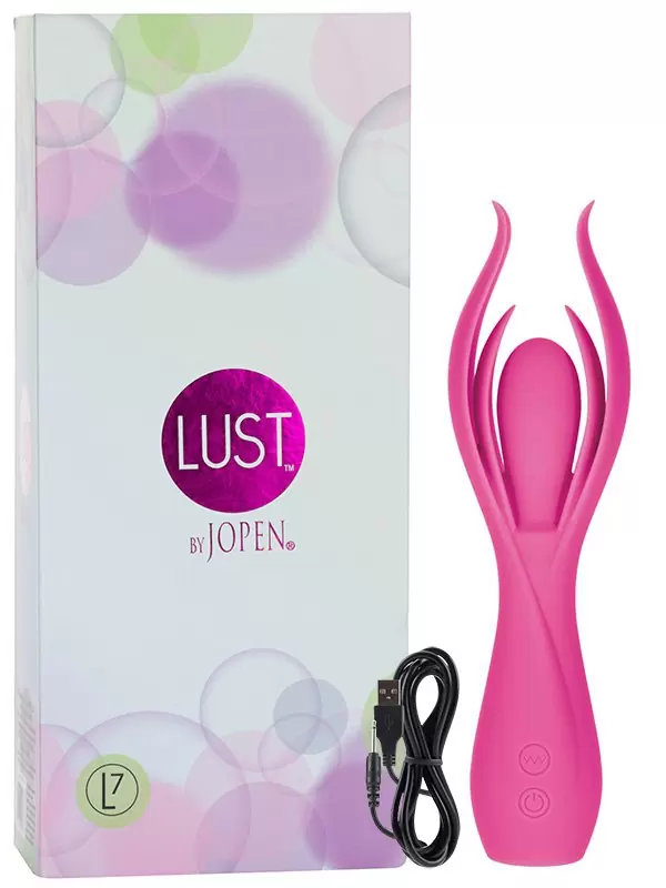 Вибромассажер с двойными лепестками Lust by Jopen L7 перезаряжаемый – розовый
