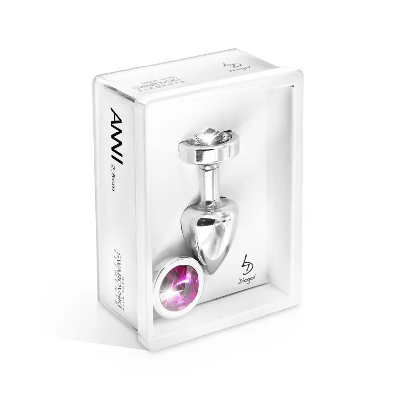 Изящный анальный плаг Anni Switch с двумя заменяемыми вкручивающимися основаниями – серебристый