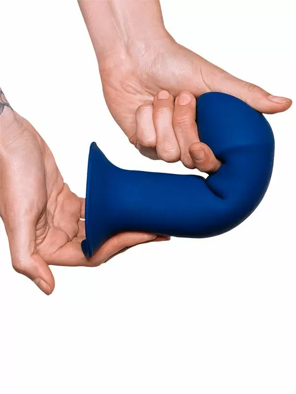 Гибкий фаллоимитатор Adrien lastic Hitsens 1, 17,7 см, силикон, синий