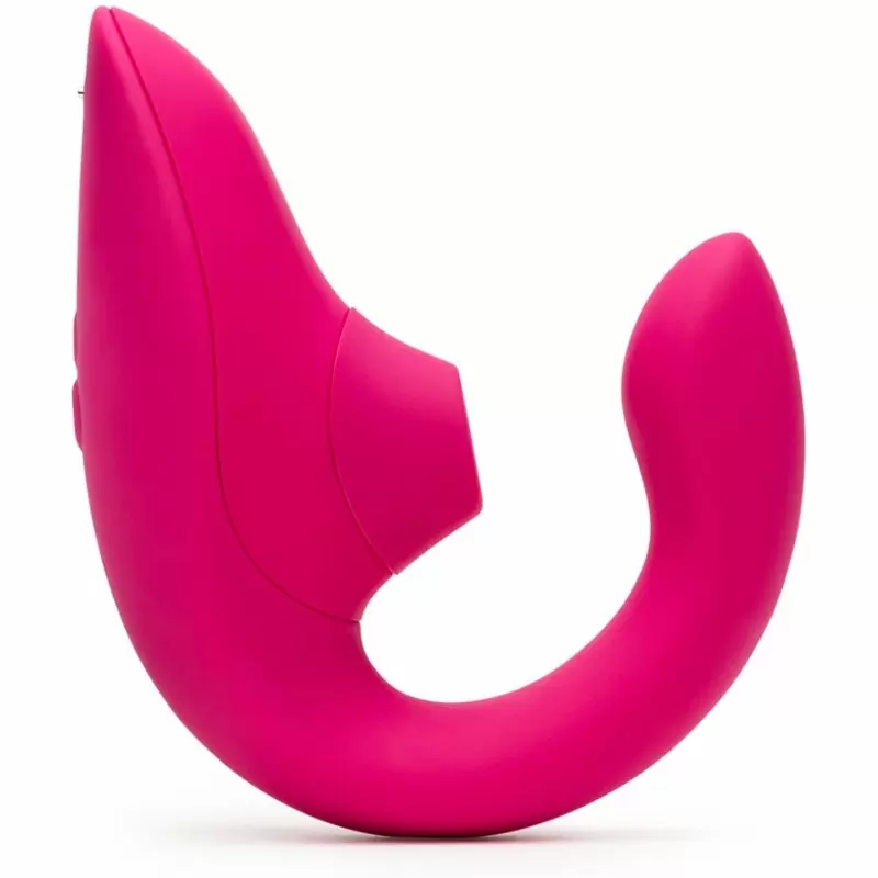 Компактный вибратор-кролик Womanizer Blend с бесконтактной клиторальной стимуляцией, 13,8 см, малиновый