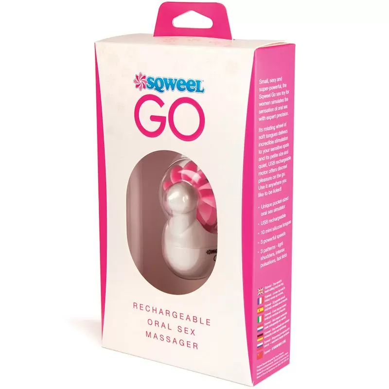 Перезаряжаемый стимулятор Sqweel Go для орального секса - White