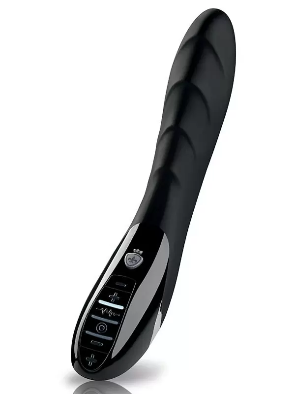 Вибромассажер c электростимуляцией Sizzling Simon Black Edition рельефный – черный