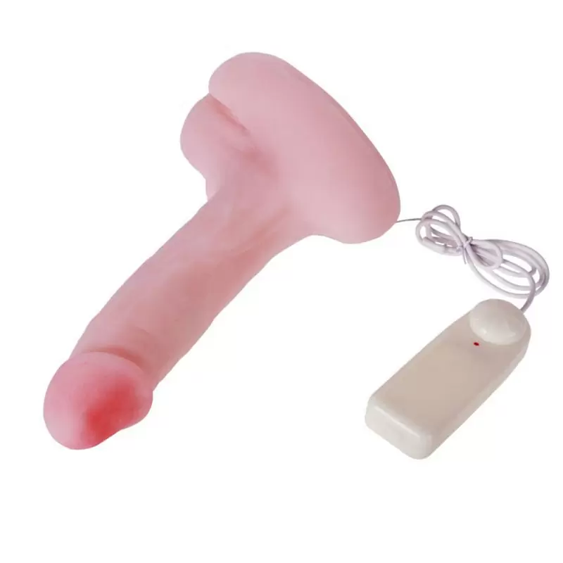 Реалистичный вибратор на широкой подошве-присоске Arbitrariness – телесный