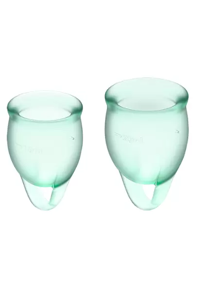 Набор менструальных чаш Satisfyer Feel confident Menstrual Cup (light green)
