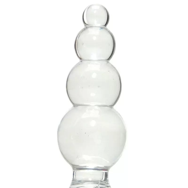 Анальная пробка с кольцом Jolie Ripples Small – прозрачная