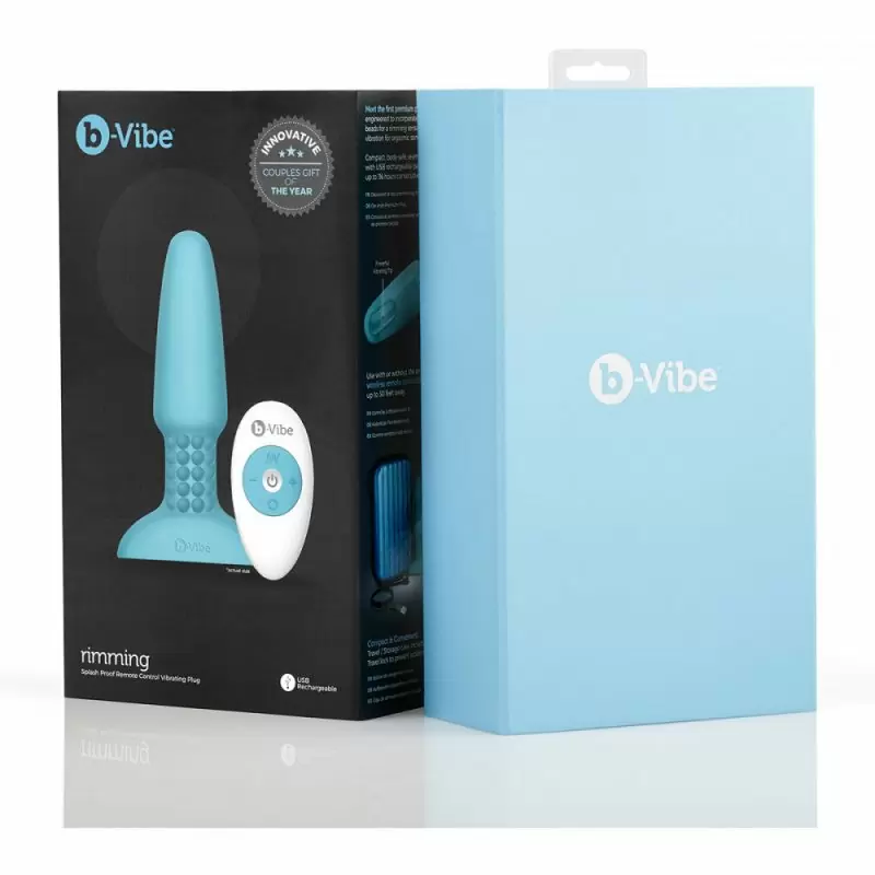 Анальный стимулятор Rimming Plug с римминг эффектом – голубой