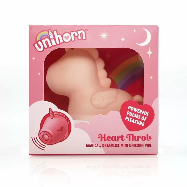 Стимулятор клитора с пульсацией Unihorn Heart Throb, розовый