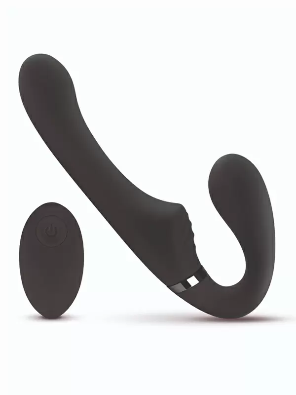 Безремневой вибрострапон Avery, с пультом Д/У, 22 см, 10 режимов, силикон, черный