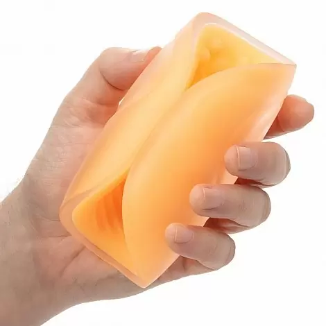 Рельефный мастурбатор THE GRIPPER DUAL GRIP, оранжевый