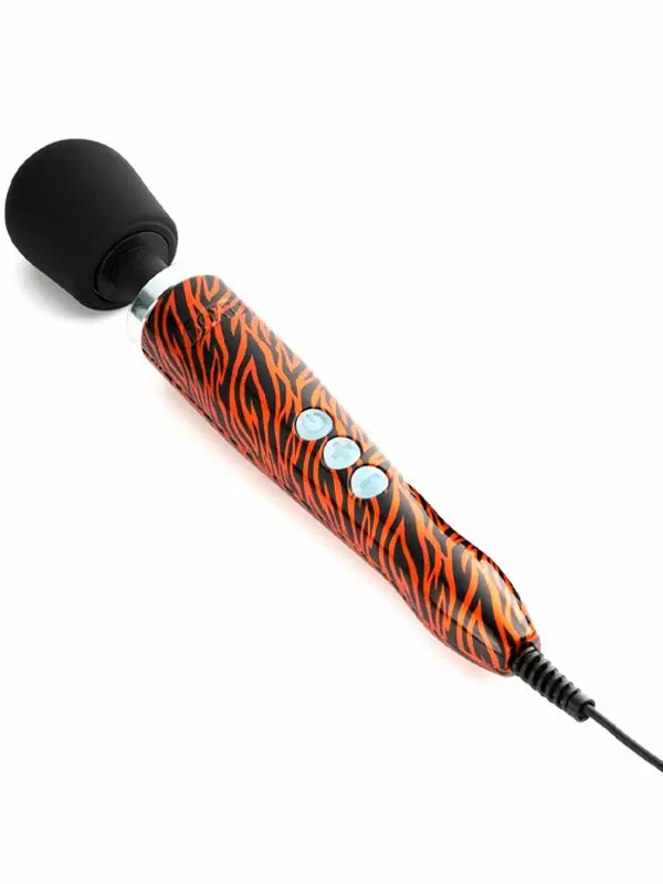 Мощный вибратор Doxy Die Cast, 37 см, силикон, принт 