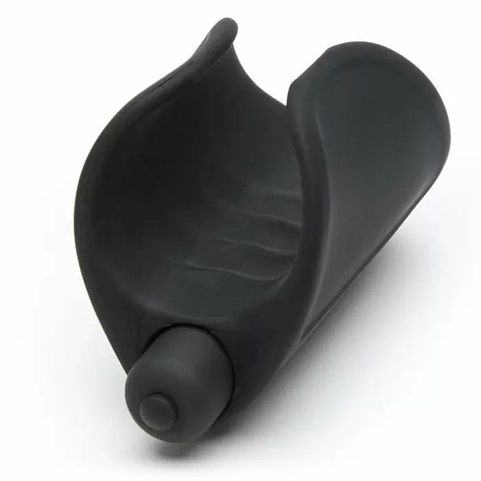 Вибромастурбатор Vibrating Silicone Stimulator со стимулятором уздечки - черный