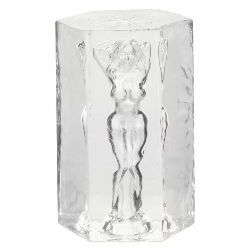 Оригинальный мастурбатор FARRAH с внутренним рельефом в виде женского тела, 9,5 см, ТПЕ, прозрачный