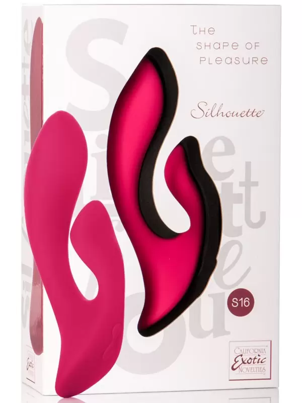 Вибромассажер со стимулятором клитора Silhouette S16 перезаряжаемый – красный