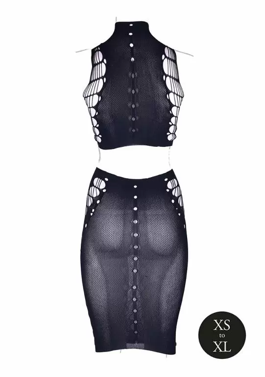 Эротический комплект из топа и юбки Turtleneck (XS-XL)