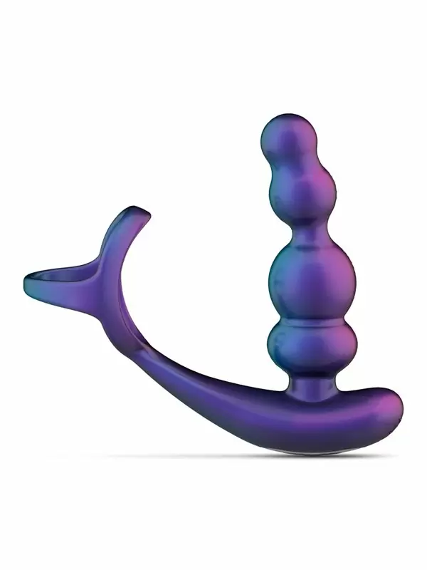 Эрекционное виброкольцо EDC Stellar Force, 13 см, 10 режимов, с анальной ёлочкой, силикон, фиолетовый