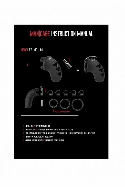 Мужской пояс верности Cock Cage Model 14 Chastity 2.5