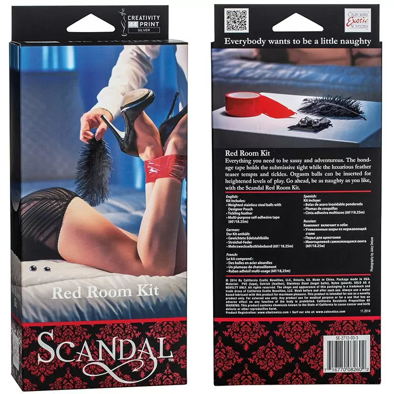 Игровой набор Scandal Red Room Kit металлические шарики, скотч, перо